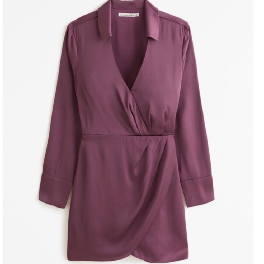 Abercrombie & Fitch Women's Mauve Wrap Shirtdress